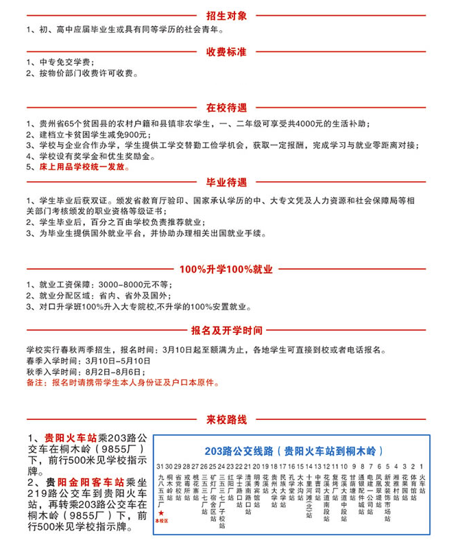 贵阳机械工业学校花溪校区2019年招生简介