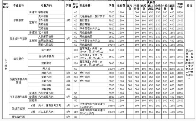 2020年四川爱华职业学院招生计划